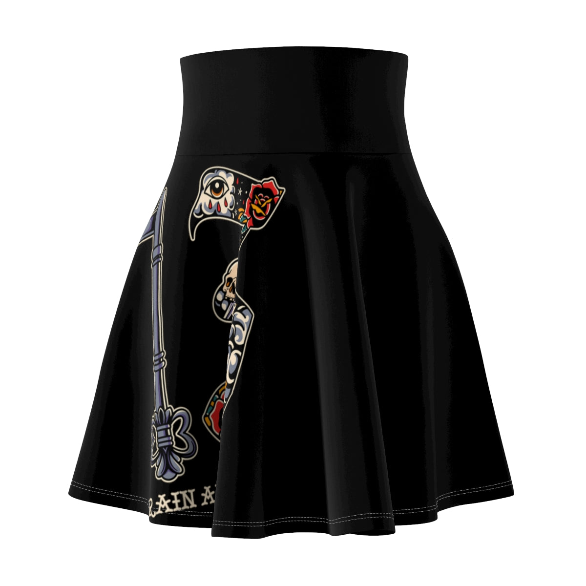 Women's rain and regret 13 Skater Skirt