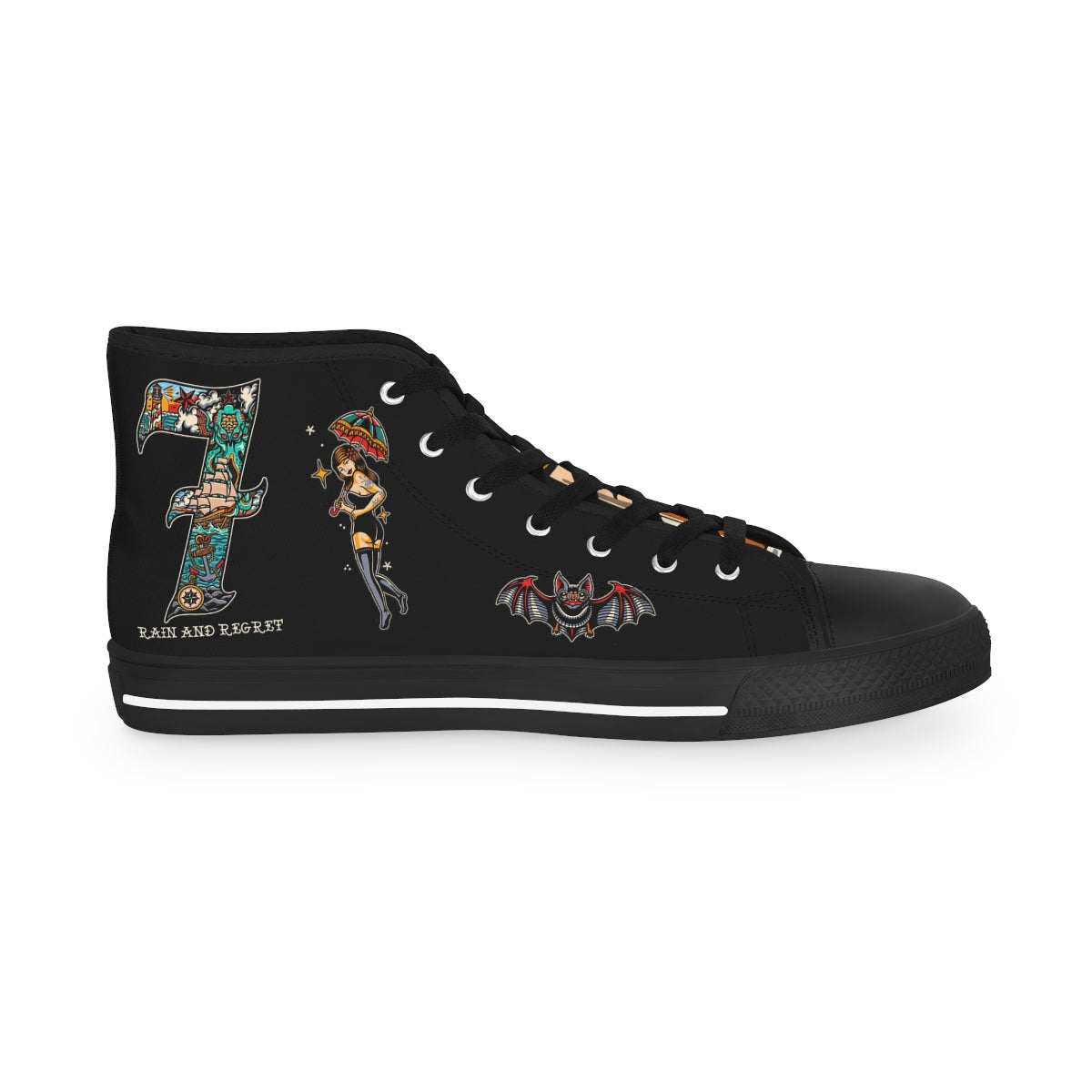 rain and regret Men's High Top Sneakers