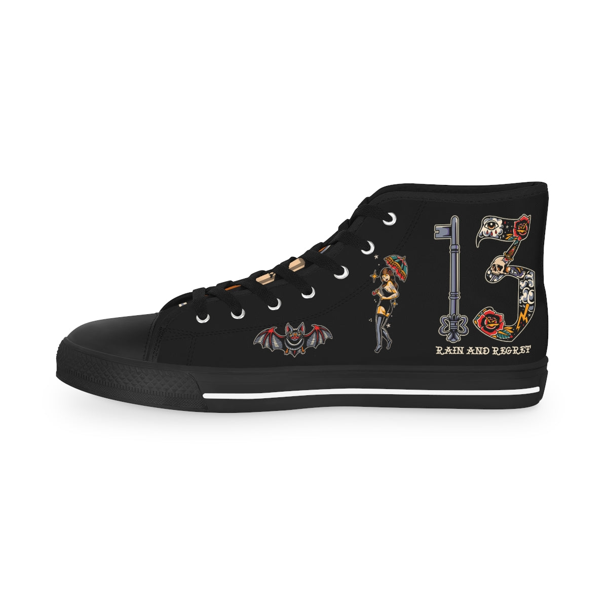 rain and regret Men's High Top Sneakers