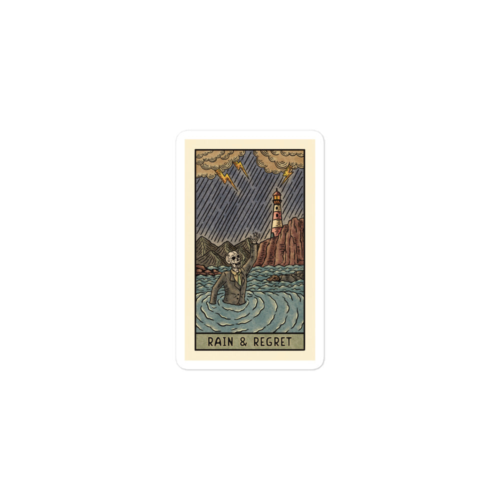 rain and regret The Drowning Man sticker