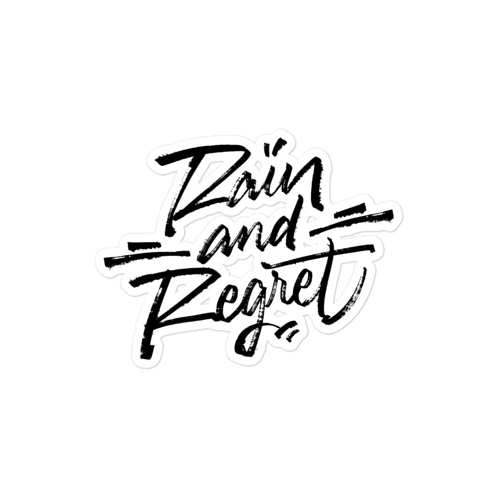 rain and regret sketch sticker