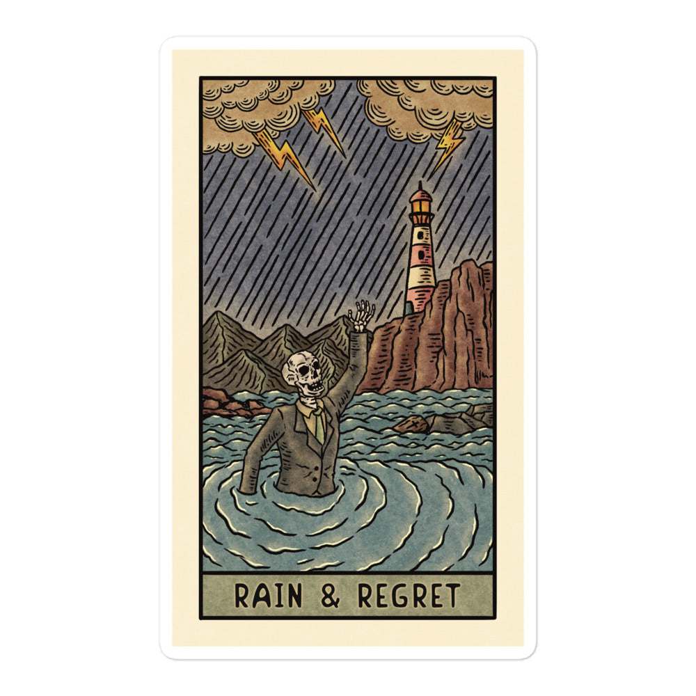 rain and regret The Drowning Man sticker