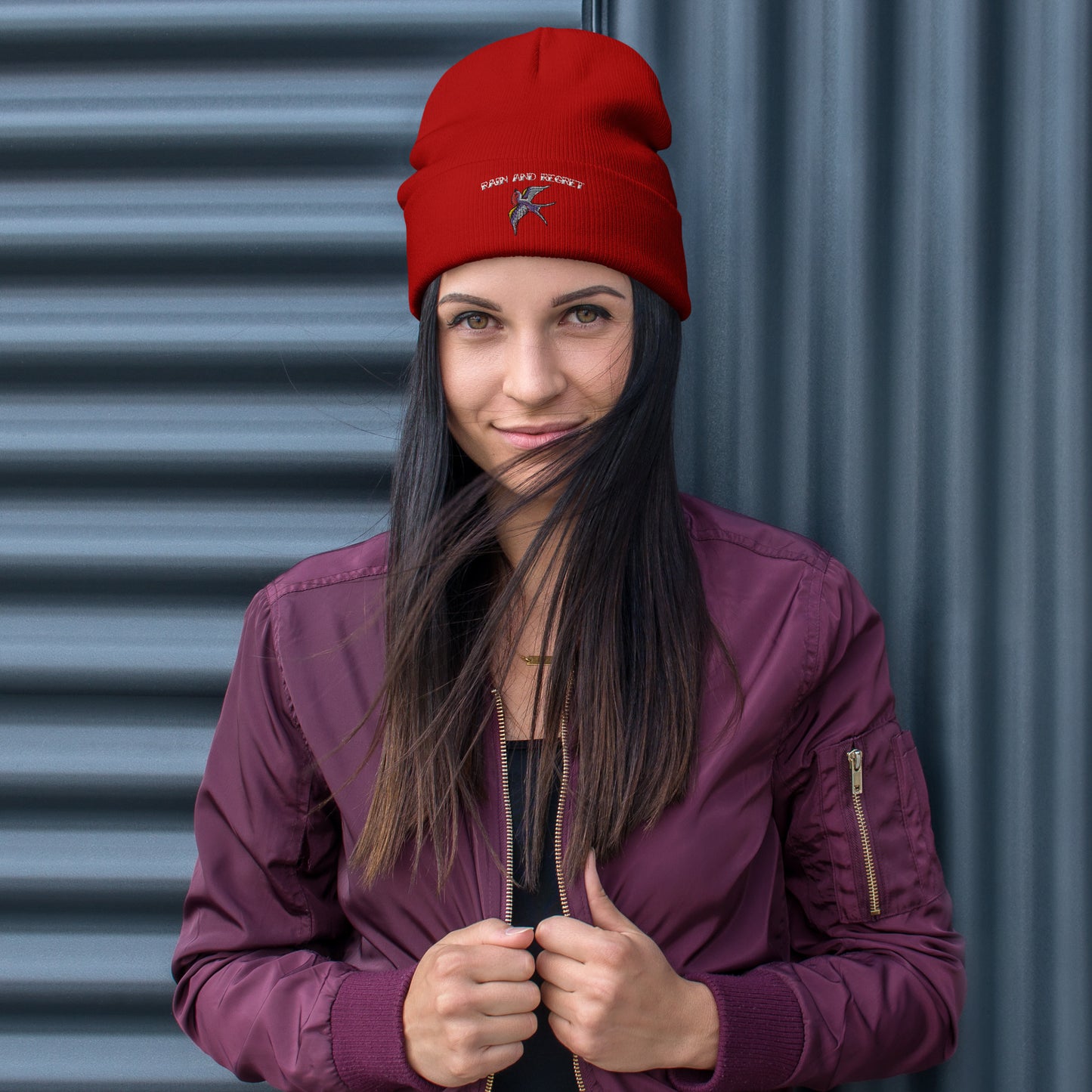 Dead Swallow Embroidered Beanie | rainandregret