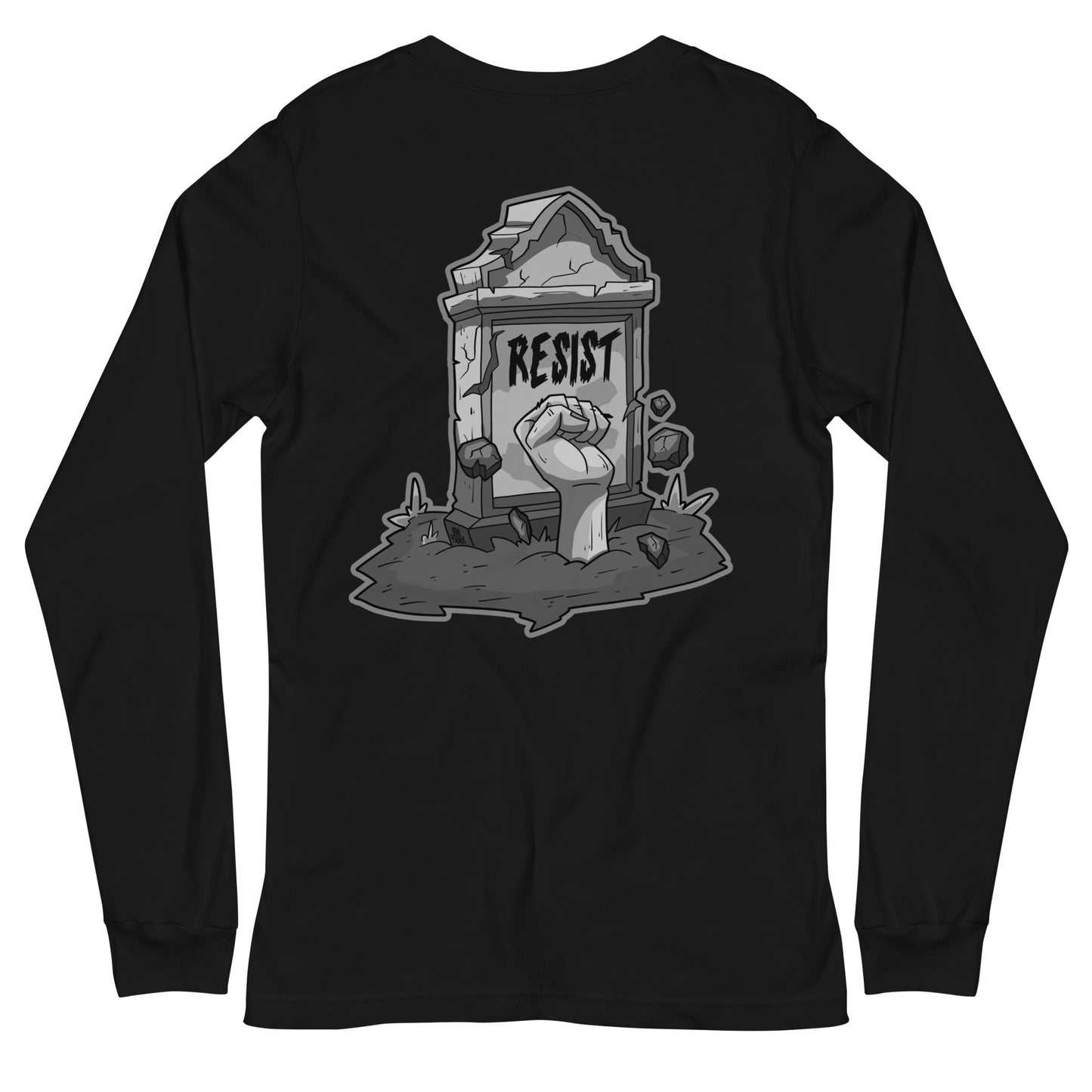 RESIST grayscale Unisex Long Sleeve Tee | rainandregret