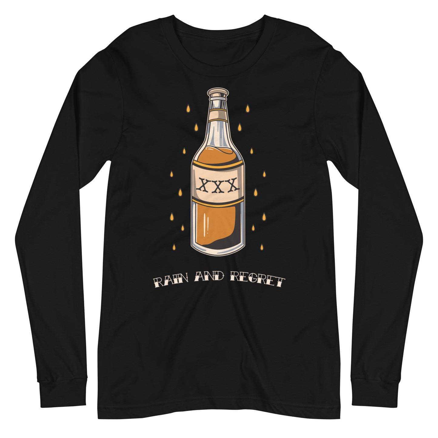 Booze Bottle Unisex Long Sleeve Tee | rainandregret