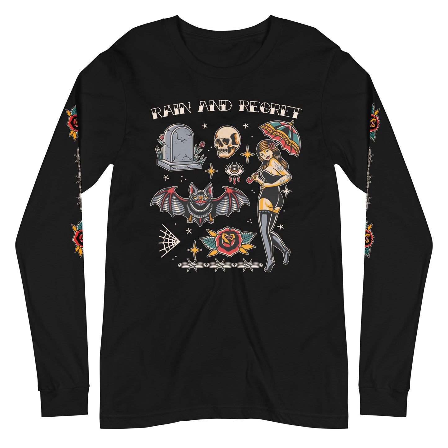 Tattoo Flash Unisex Long Sleeve Tee | rainandregret