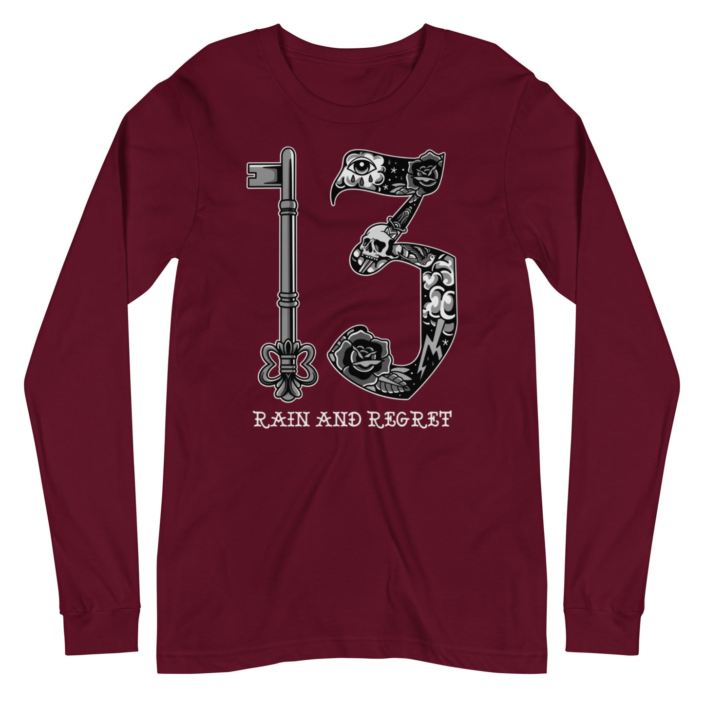 Black/White 13 Unisex Long Sleeve Tee
