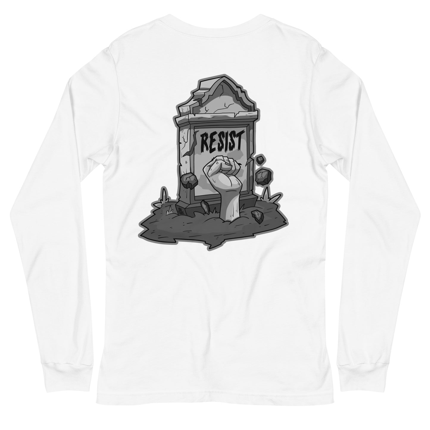 RESIST grayscale Unisex Long Sleeve Tee | rainandregret