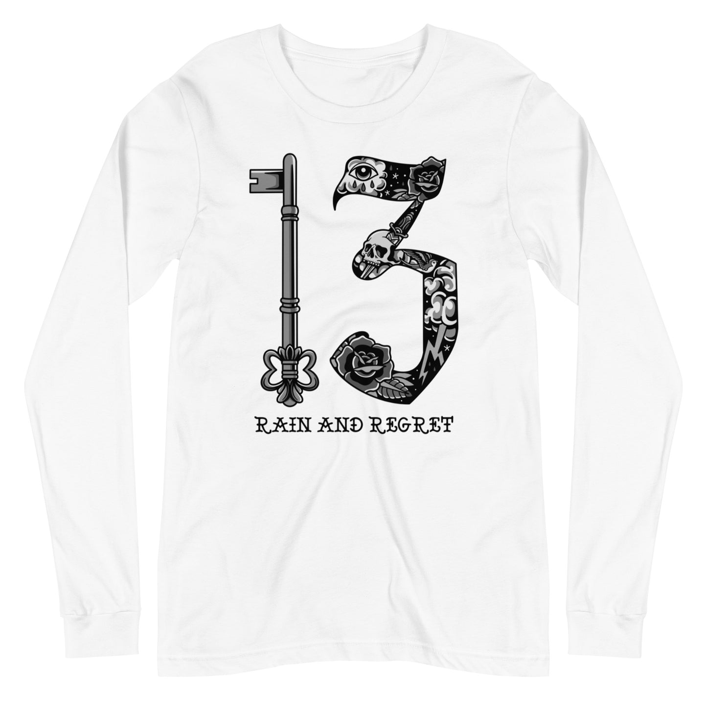 Black/White 13 Unisex Long Sleeve Tee