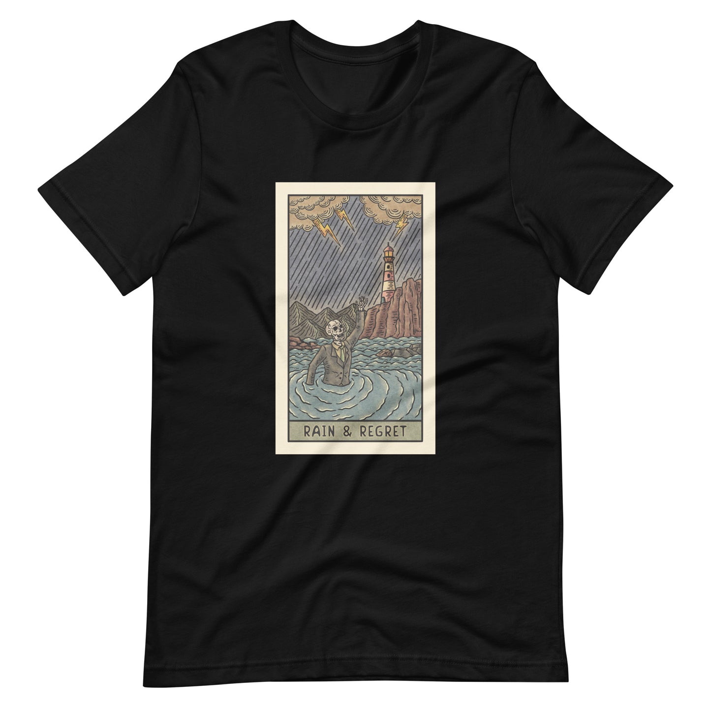 Drowning Skelly Tarot Card Unisex t-shirt | rainandregret