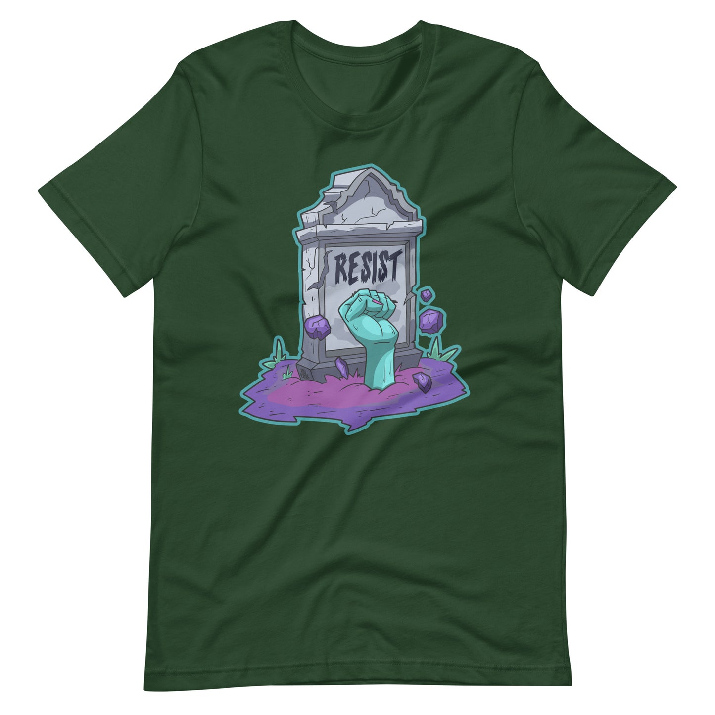Resist Zombie Colored Unisex t-shirt | rainandregret