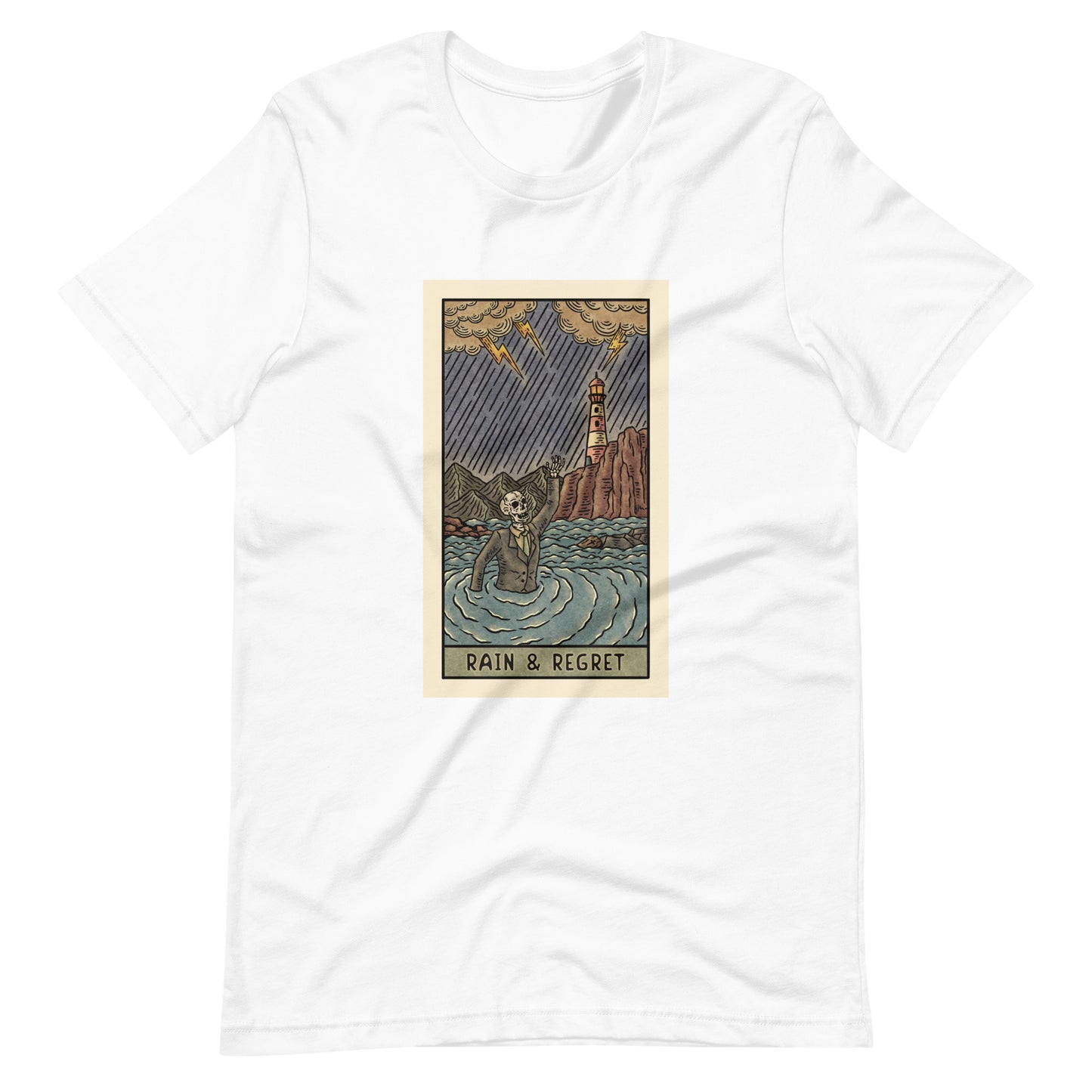 Drowning Skelly Tarot Card Unisex t-shirt | rainandregret