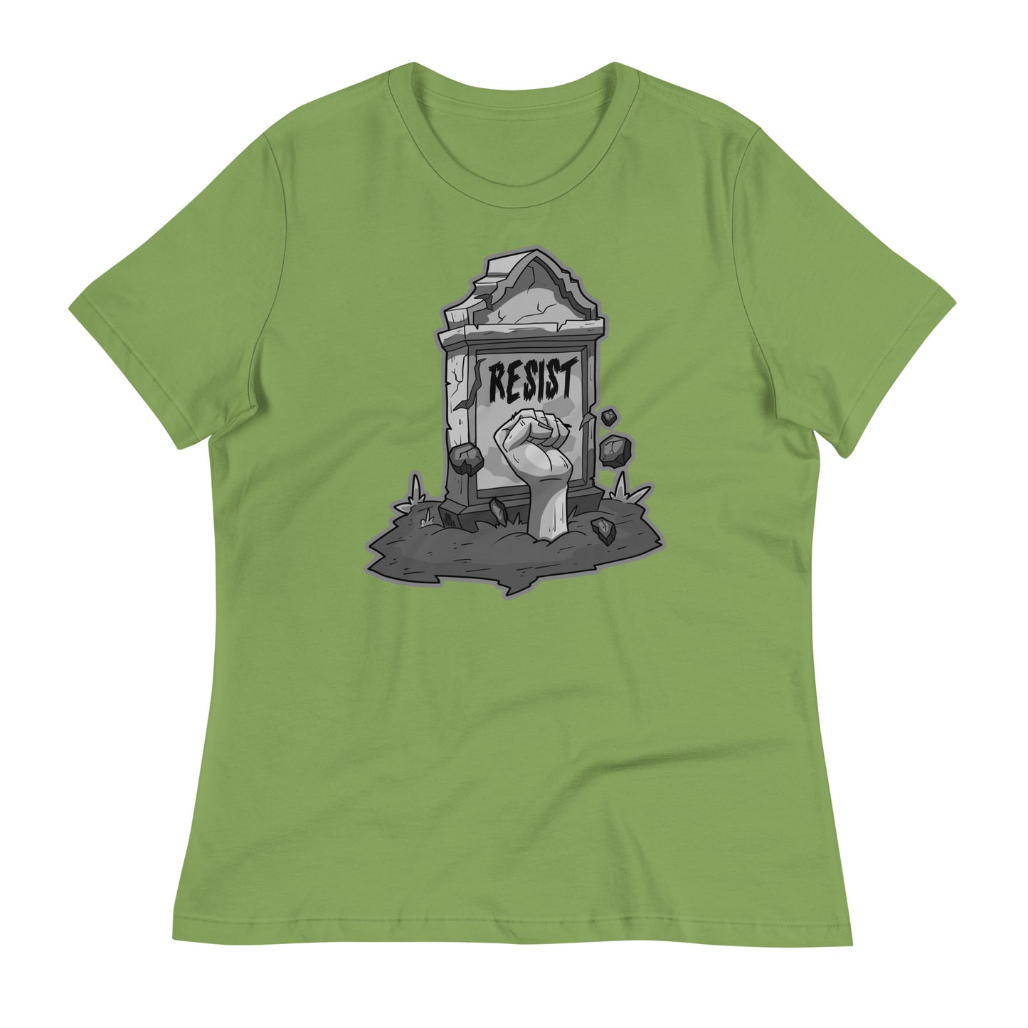 Women's Gray-scale Zombie Resist Relaxed T-Shirt | rainandregret
