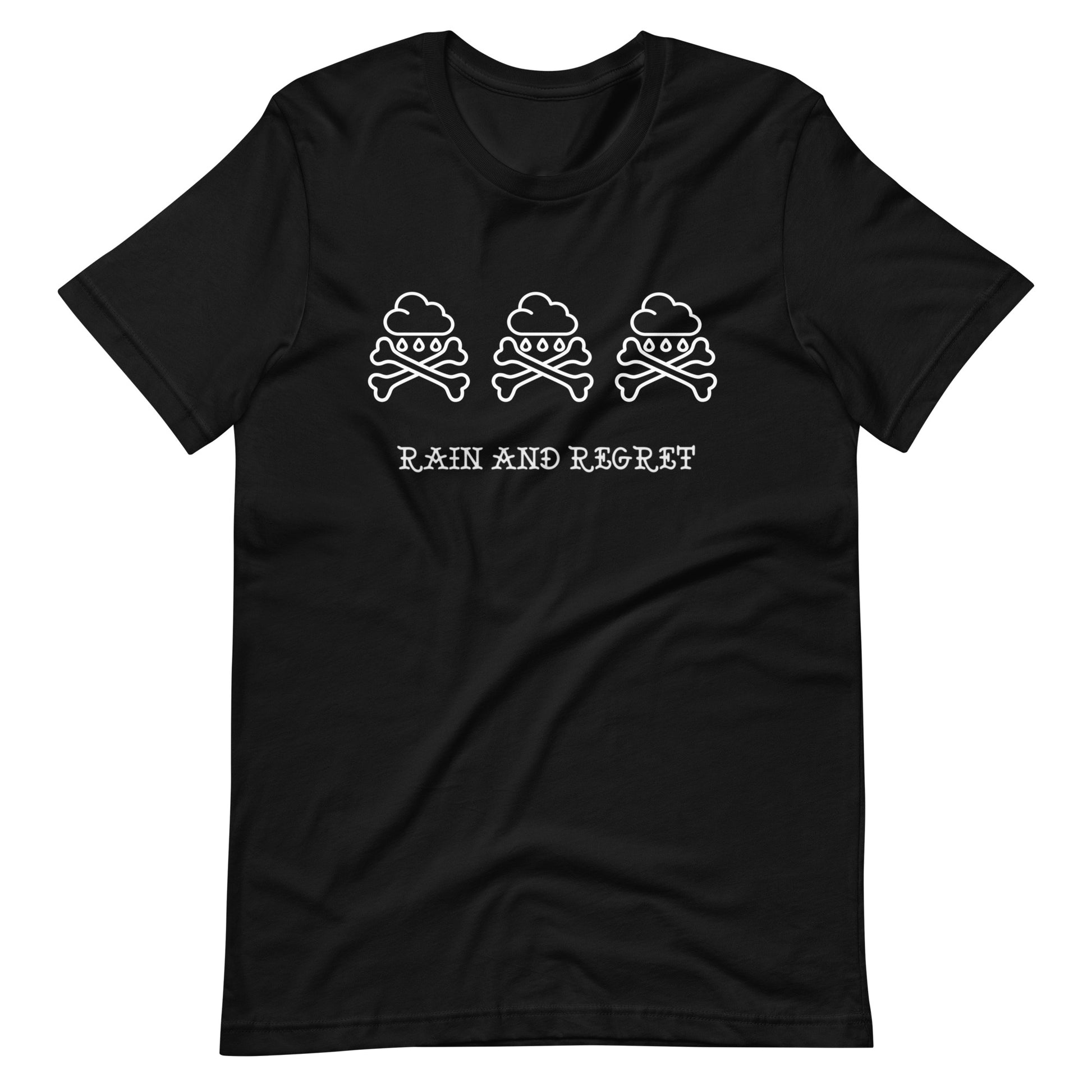 3 rain cloud and crossbones Unisex t-shirt