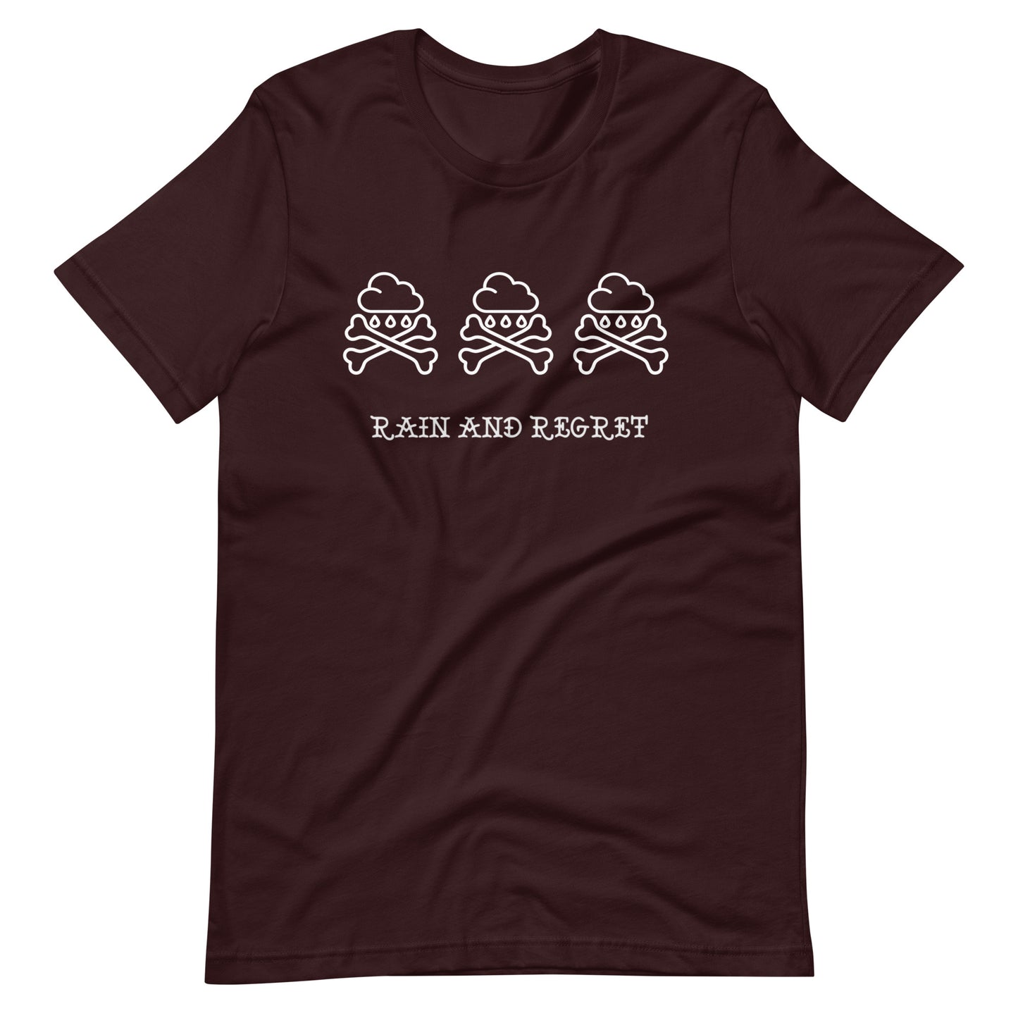 3 rain cloud and crossbones Unisex t-shirt